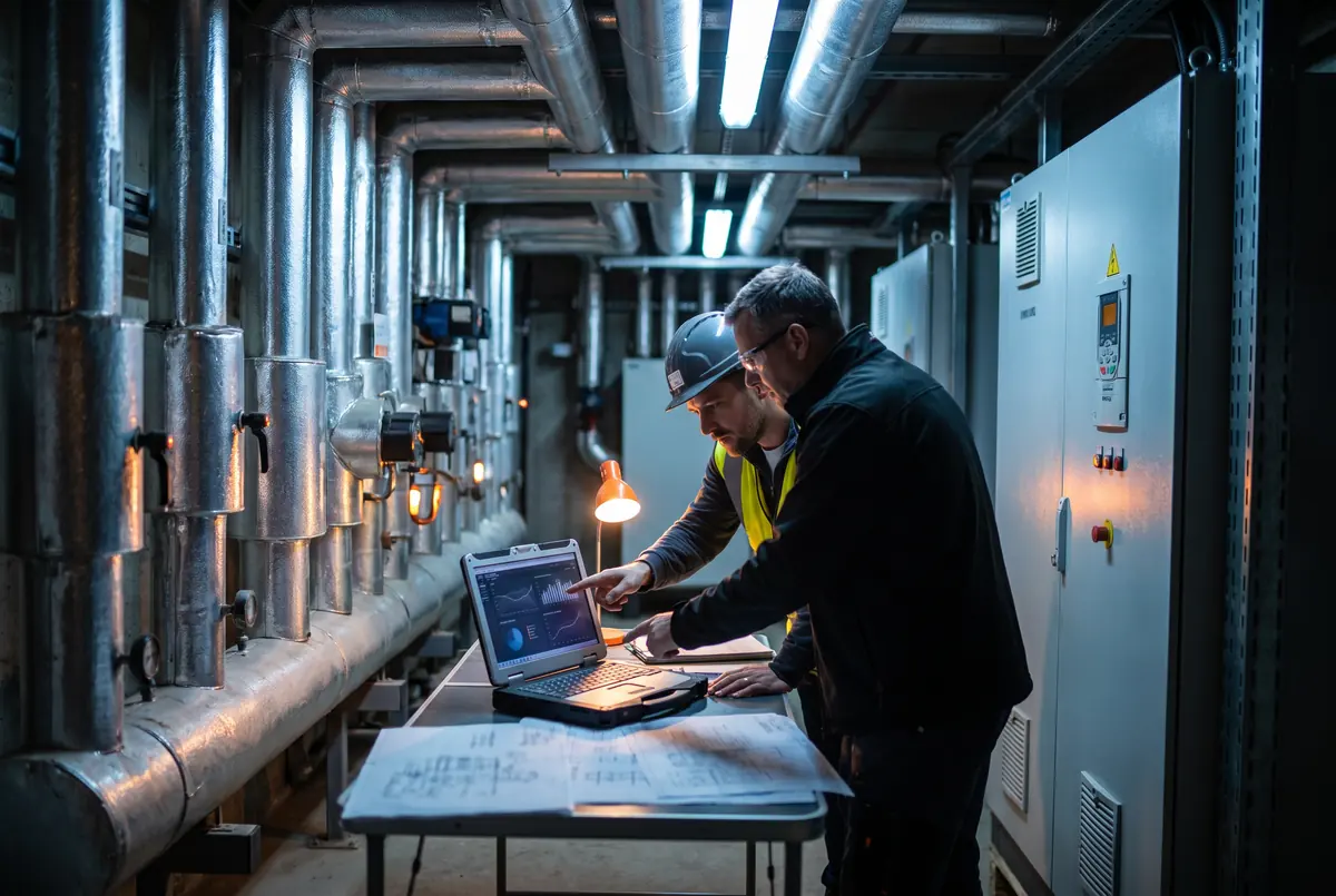 Audit d'économies d'énergie dans un local technique industriel