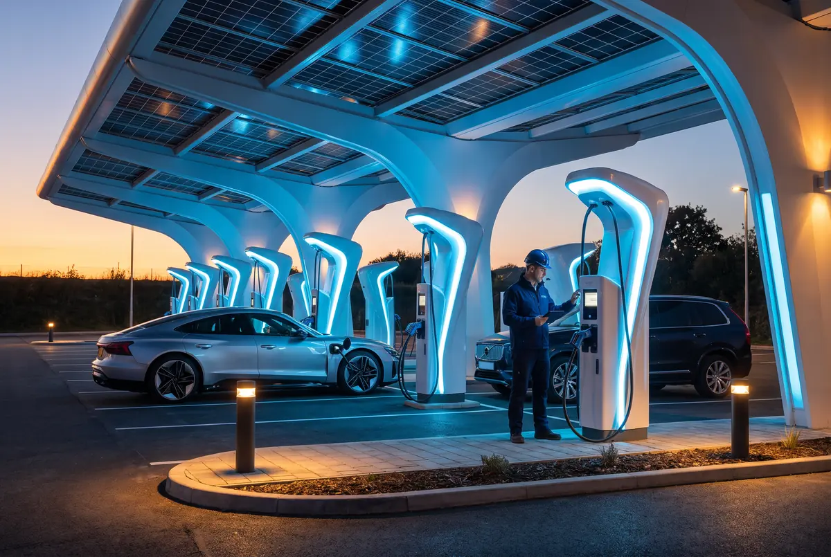 Station de recharge rapide pour véhicules électriques